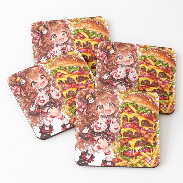 Item preview, Burger Bliss – Kawaii Anime Foodie Girl Japanese Art Style  designed and sold by Kubbykat.