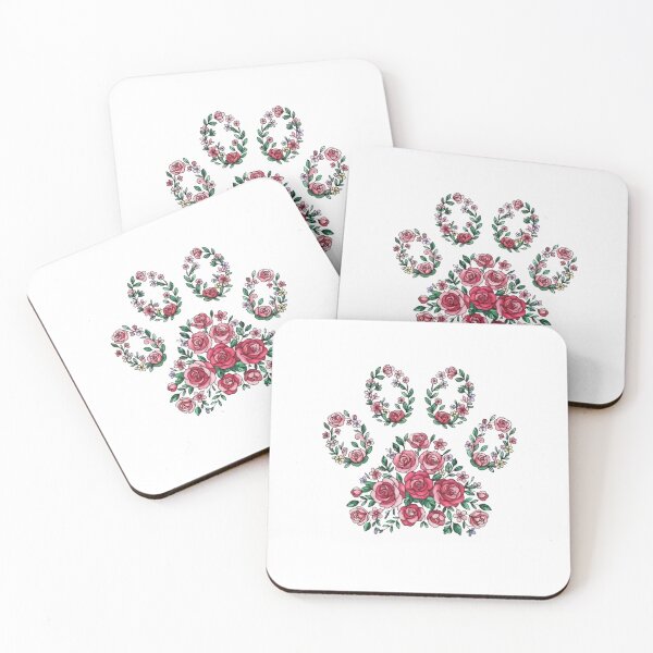 Item preview, Red and Pink Flower Footprint - Simplicity Collection designed and sold by Goodthingstree.