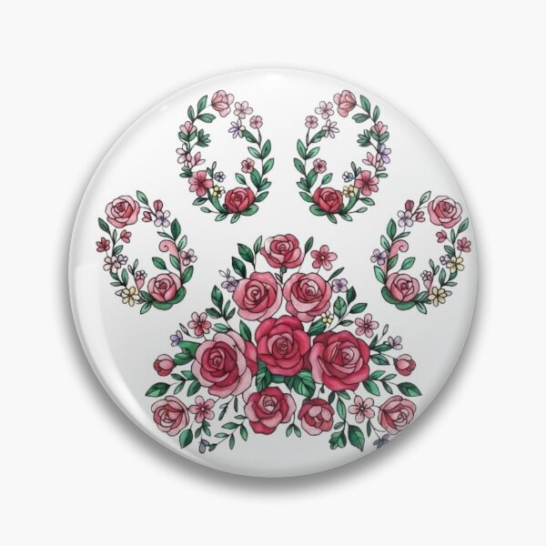 Item preview, Red and Pink Flower Footprint - Simplicity Collection designed and sold by Goodthingstree.