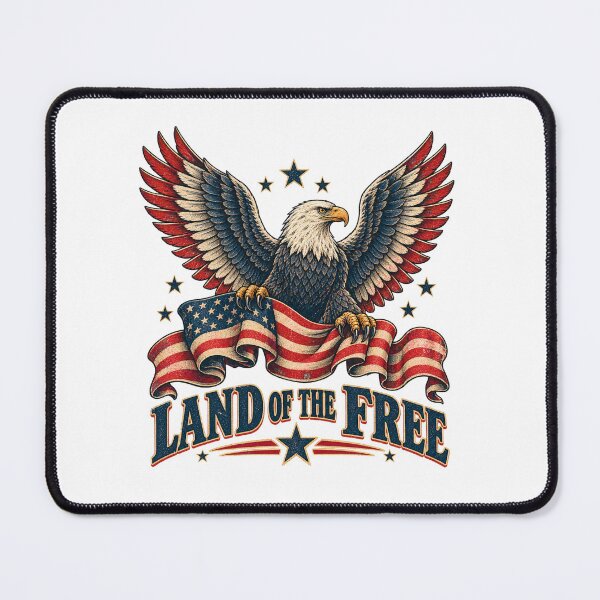 Item preview, Land of the Free Eagle T-Shirt | Vintage Americana Patriotic Design | USA Pride Tee designed and sold by ElegantPeople.