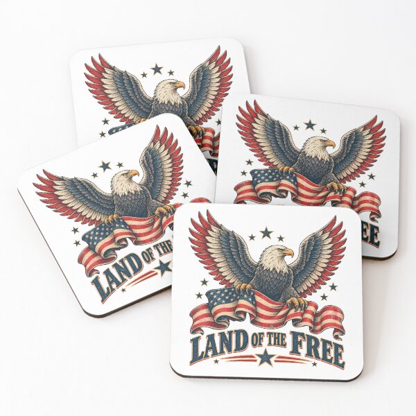 Item preview, Land of the Free Eagle T-Shirt | Vintage Americana Patriotic Design | USA Pride Tee designed and sold by ElegantPeople.