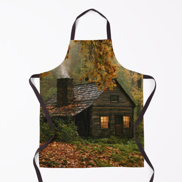 Item preview, Rainy Autumn Cabin in the Woods designed and sold by scicilysimonee.