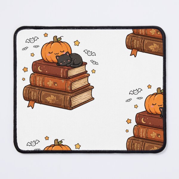 Item preview, Cozy Halloween Books Pumpkin Cat | Autumn Bookish Spooky | Fall Reading Sticker designed and sold by Aisha Reda.