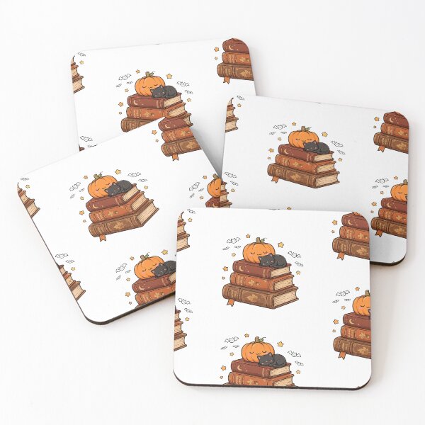 Item preview, Cozy Halloween Books Pumpkin Cat | Autumn Bookish Spooky | Fall Reading Sticker designed and sold by Aisha Reda.