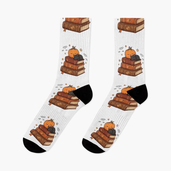 Item preview, Cozy Halloween Books Pumpkin Cat | Autumn Bookish Spooky | Fall Reading Sticker designed and sold by Aisha Reda.