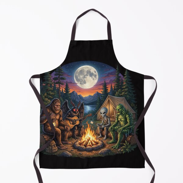 Item preview, Cryptid Campfire Bigfoot Mothman Alien Camping Adventure designed and sold by w66aboo.