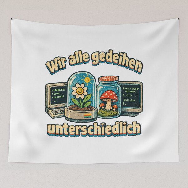 Item preview, We all thrive differently: nature lovers and PC nerds. designed and sold by Gordenwear.
