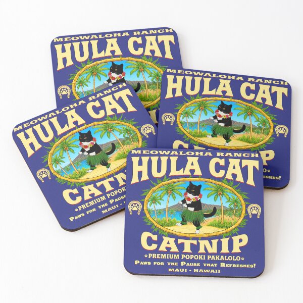 Item preview, Hula Cat Catnip after Dark designed and sold by BuzzDalways.