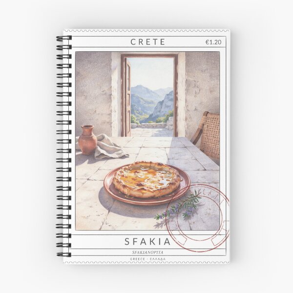Item preview, Sfakia Mountain Sfakianopita — Cretan Village Food Art designed and sold by stickercuffs.