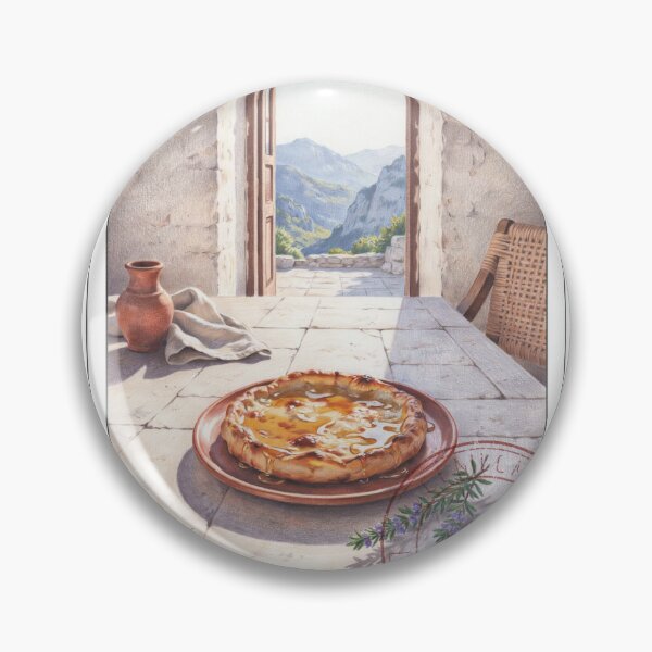 Item preview, Sfakia Mountain Sfakianopita — Cretan Village Food Art designed and sold by stickercuffs.