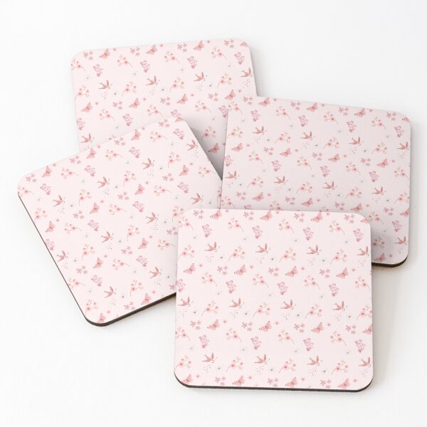Item preview, Cute Soft Pink Flowers Botanical Aesthetic Pattern designed and sold by Specialdesign10.
