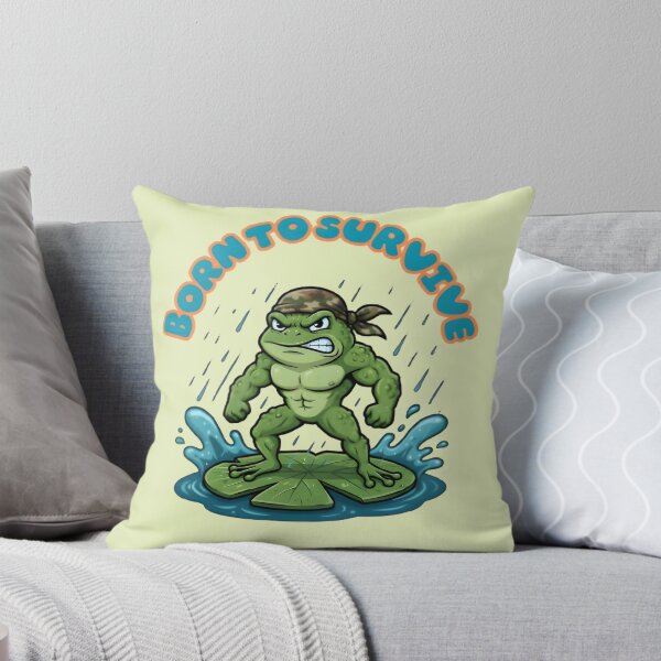 Item preview, Born To Survive Tough Frog designed and sold by ZeroContextArt.