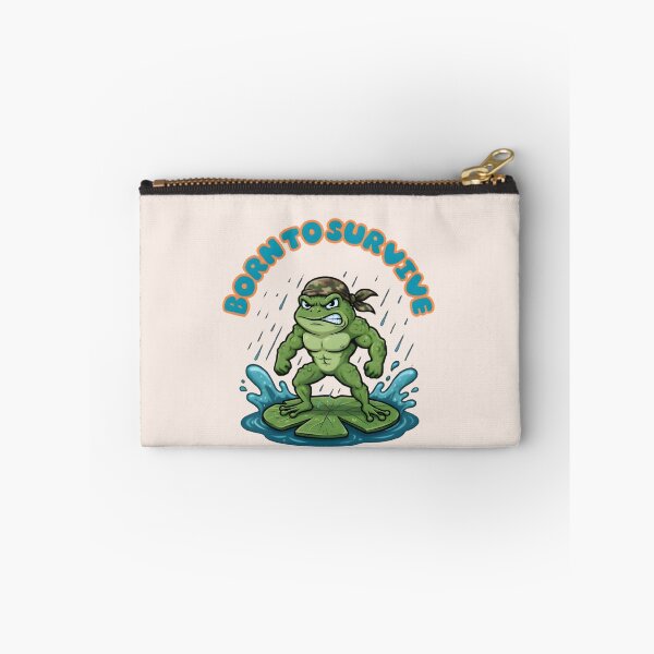 Item preview, Born To Survive Tough Frog designed and sold by ZeroContextArt.