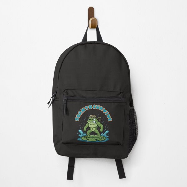 Item preview, Born To Survive Tough Frog designed and sold by ZeroContextArt.