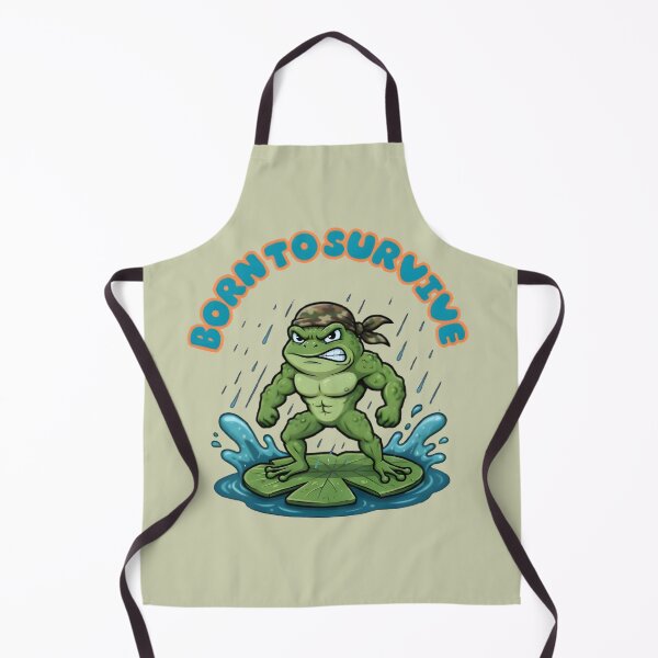 Item preview, Born To Survive Tough Frog designed and sold by ZeroContextArt.