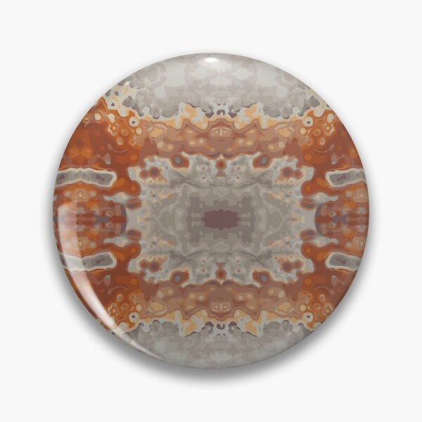 Item preview, agate Orange Cream Symmetrical Pattern designed and sold by ArtDesignTp.