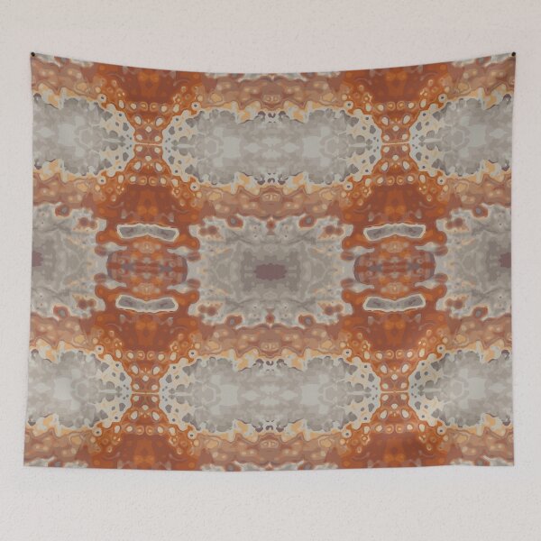 Item preview, agate Orange Cream Symmetrical Pattern designed and sold by ArtDesignTp.