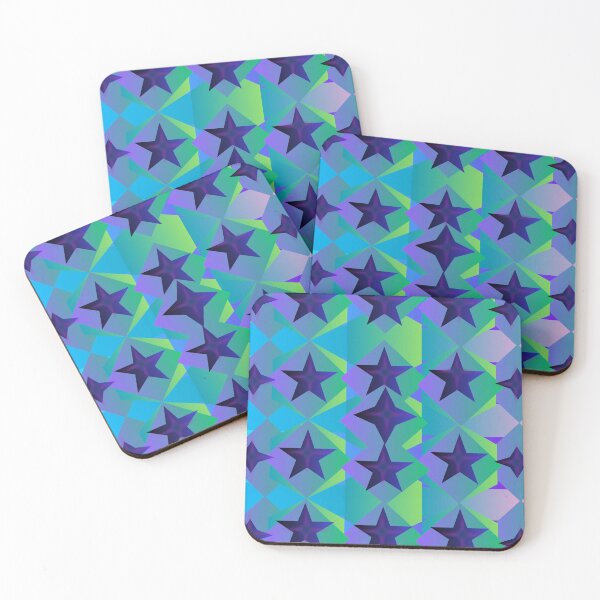Item preview, 3D Purple Stars and Green Blue Gradient Pattern designed and sold by MTNADJE.
