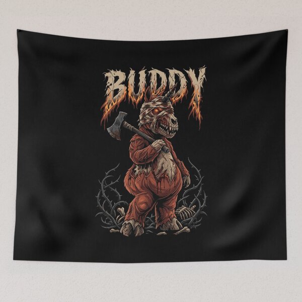 Item preview, Creepy Undead Monster: Flaming "Buddy" Horror Graphic designed and sold by Designart68.