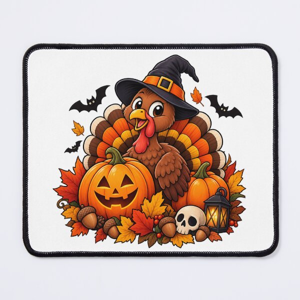 Item preview, A charming autumn design combining Halloween, Thanksgiving, and a turkey. designed and sold by Ach&Koor.