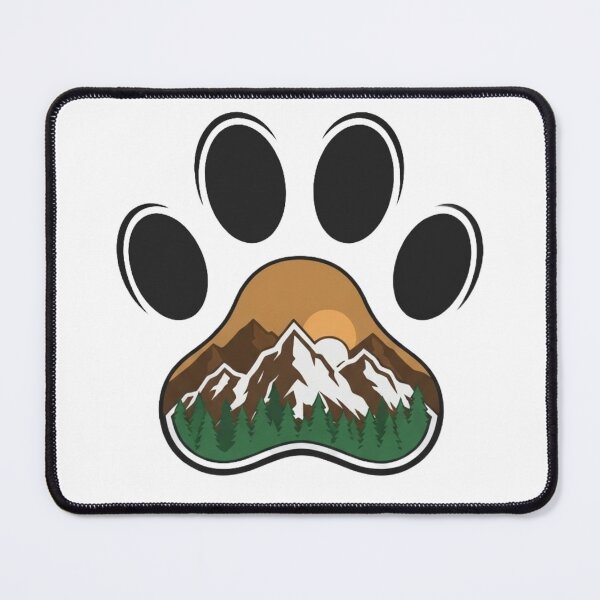 Item preview, Mountain and Nature Dog Paw Print - Simplicity Collection designed and sold by Goodthingstree.
