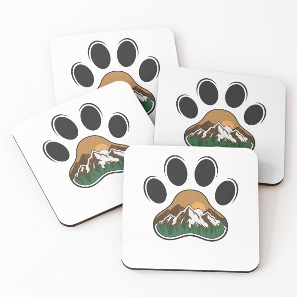 Item preview, Mountain and Nature Dog Paw Print - Simplicity Collection designed and sold by Goodthingstree.