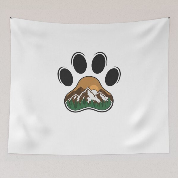 Item preview, Mountain and Nature Dog Paw Print - Simplicity Collection designed and sold by Goodthingstree.