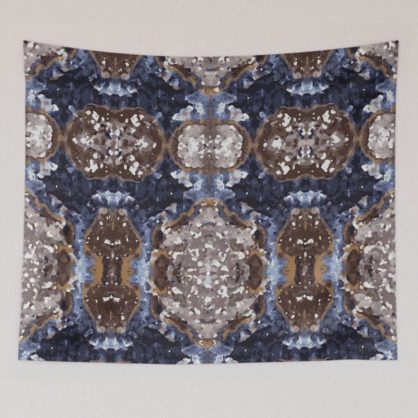 Item preview, azurite copper fluorite Symmetrical Mineral Pattern designed and sold by ArtDesignTp.