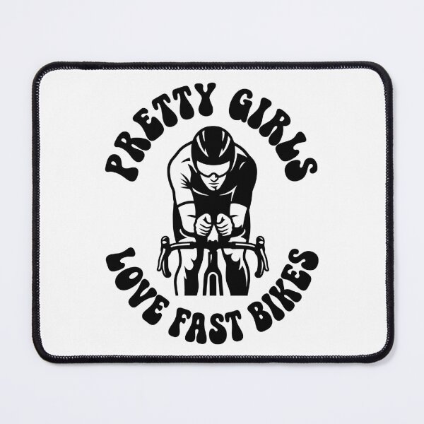 Item preview, Pretty Girls Love Fast Bikes Aero Cyclist Graphic Art designed and sold by SteamWorkz.
