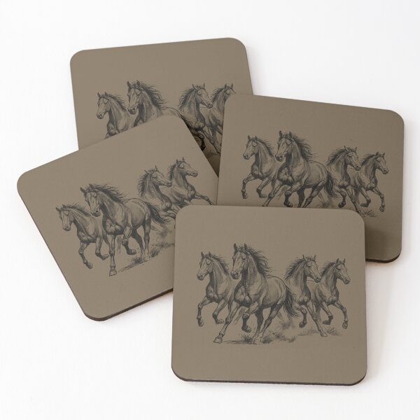 Item preview, Wild Horses Running Vintage Equestrian Western designed and sold by w66aboo.