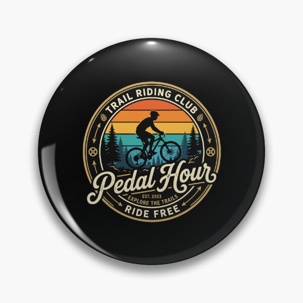 Item preview, Trail Riding Club Pedal Hour Est. 2023 Explore The Trails Ride Free Mountain Biking Rider designed and sold by PopStars1993.
