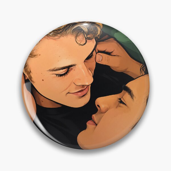 Item preview, Passionate look between Shane (Hudson Williams) and Ilya (Connor Storrie) from Heated Rivalry - Fan art designed and sold by PopCultureAndStuff.
