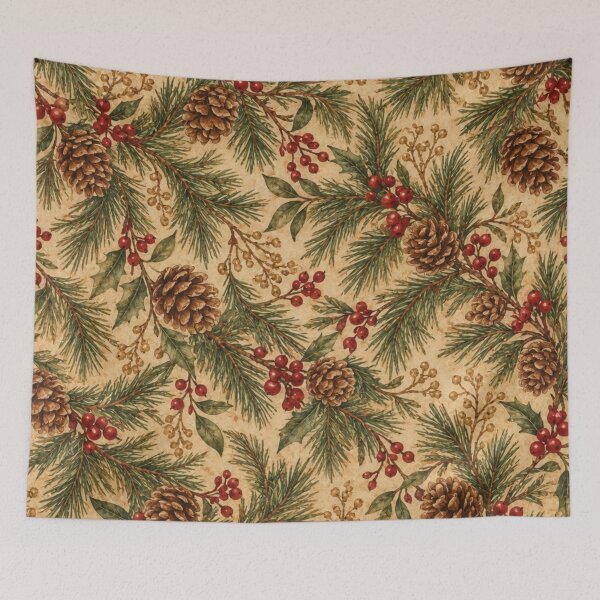 Item preview, Vintage Pinecone Berry Christmas  designed and sold by mycute-stickers.