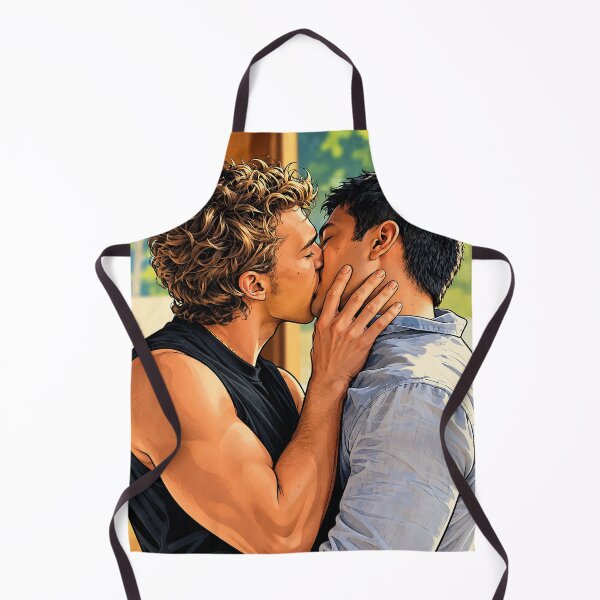 Item preview, Passionate kiss between Shane (Hudson Williams) and Ilya (Connor Storrie) from Heated Rivalry - Fan art designed and sold by PopCultureAndStuff.