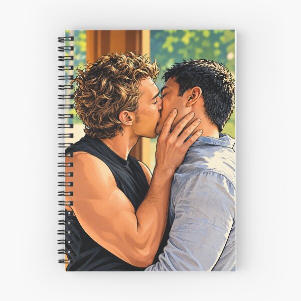 Item preview, Passionate kiss between Shane (Hudson Williams) and Ilya (Connor Storrie) from Heated Rivalry - Fan art designed and sold by PopCultureAndStuff.