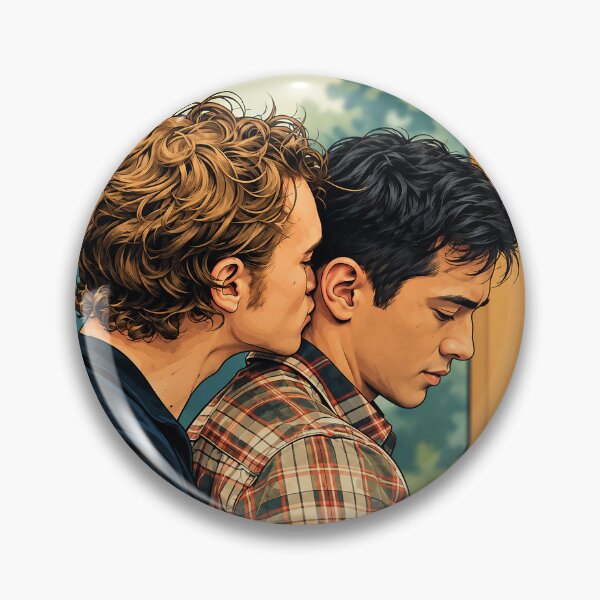 Item preview, Kiss between Shane (Hudson Williams) and Ilya (Connor Storrie) from Heated Rivalry - Fan art designed and sold by PopCultureAndStuff.