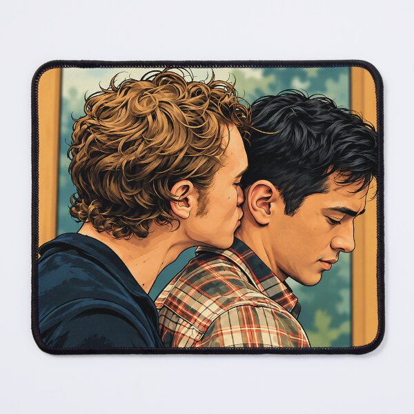 Item preview, Kiss between Shane (Hudson Williams) and Ilya (Connor Storrie) from Heated Rivalry - Fan art designed and sold by PopCultureAndStuff.