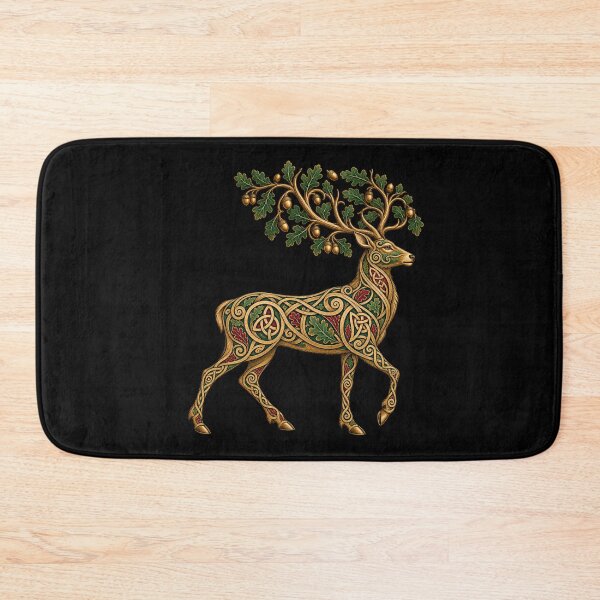 Item preview, Celtic stag with oak trees and interlacing patterns designed and sold by lAnJefurtifeu.