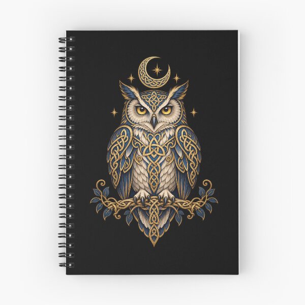 Item preview, Celtic owl under the crescent moon designed and sold by lAnJefurtifeu.