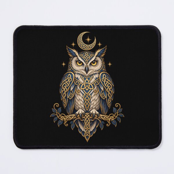Item preview, Celtic owl under the crescent moon designed and sold by lAnJefurtifeu.