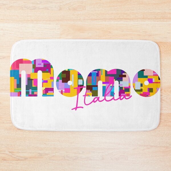 Item preview, Momo, Novara, Italy, Italia, colorful typography design for travellers designed and sold by Wanderful-roads.