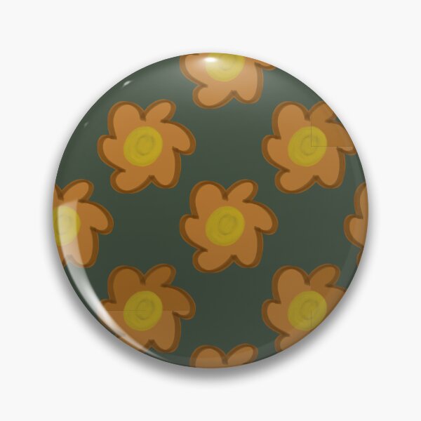 Item preview, 70s Retro Daisy Pattern Scandi Folk - Forest Olive Green designed and sold by CaramelCo.