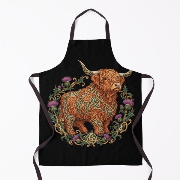 Item preview, Celtic Highland Cow with Thistles designed and sold by lAnJefurtifeu.