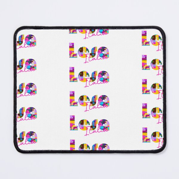 Item preview, Lesa, Novara, Italy, Italia, colorful typography design for travellers designed and sold by Wanderful-roads.