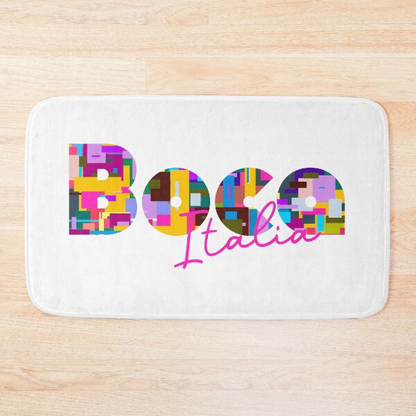 Item preview, Boca, Novara, Italy, Italia, colorful typography design for travellers designed and sold by Wanderful-roads.
