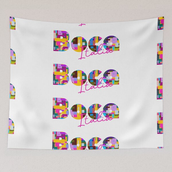 Item preview, Boca, Novara, Italy, Italia, colorful typography design for travellers designed and sold by Wanderful-roads.
