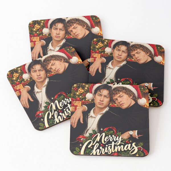 Item preview, Merry Christmas from Shane (Hudson Williams) and Ilya (Connor Storrie) of Heated Rivalry - Fan art designed and sold by PopCultureAndStuff.