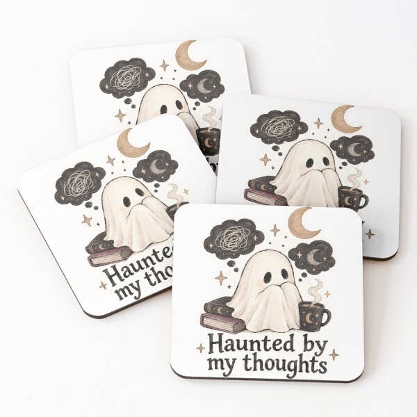 Item preview, Haunted by my toughts | Aesthetic Sticker designed and sold by AlxMn.
