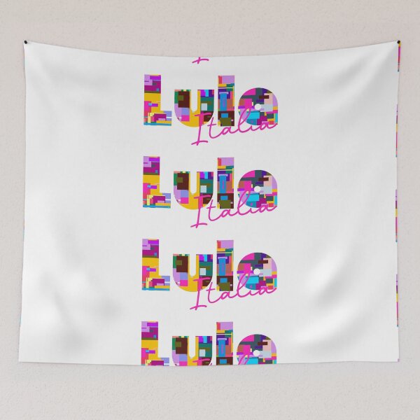 Item preview, Lula, Nuoro, Italy, Italia, colorful typography design for travellers designed and sold by Wanderful-roads.
