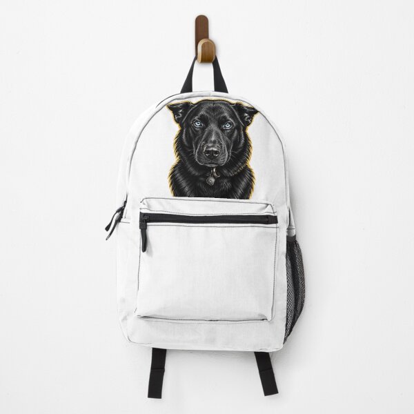 Item preview, Portrait of an Elegant Black Dog with Blue Eyes designed and sold by FeyArteDesigns.